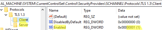 enable tls 1.3 on windows server 2022