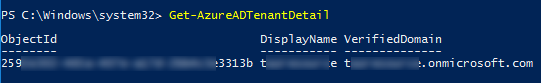 Get-AzureADTenantDetail
