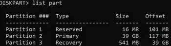 missing efi system partition on windows disk